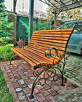Кованая скамейка для сада. Металлические скамейки со спинкой