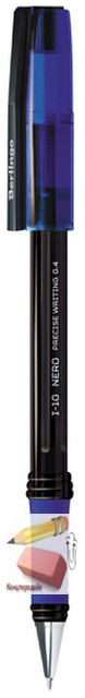 Ручка шариковая Berlingo I-10 Nero, 0,4 мм., синяя