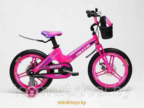 Двухколёсный велосипед - DELTA PRESTIGE, 18" (розовый), магниевые колёса - фото 1 - id-p120564292