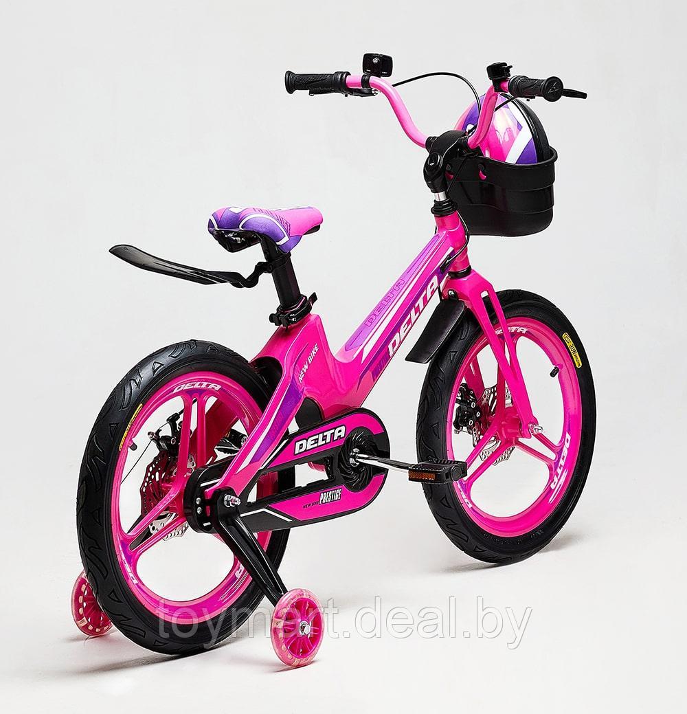 Двухколёсный велосипед - DELTA PRESTIGE, 18" (розовый), магниевые колёса - фото 2 - id-p120564292