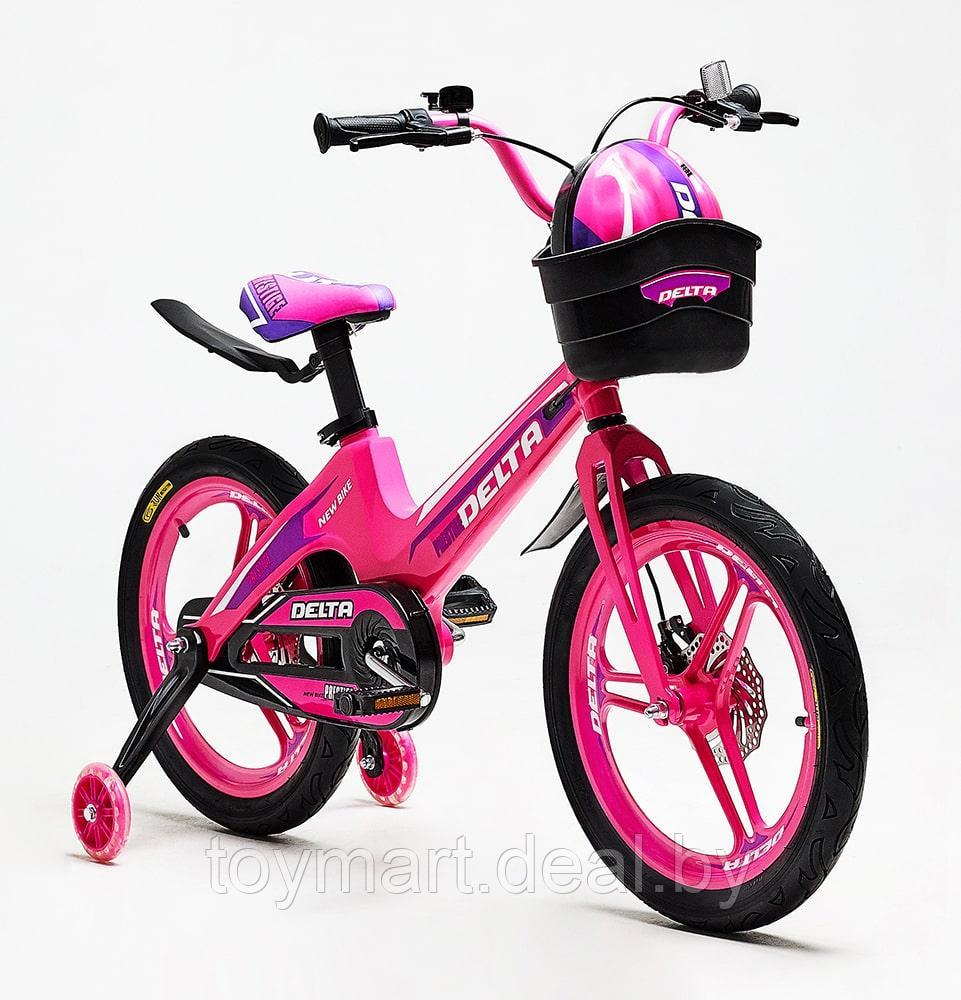 Двухколёсный велосипед - DELTA PRESTIGE, 18" (розовый), магниевые колёса - фото 3 - id-p120564292