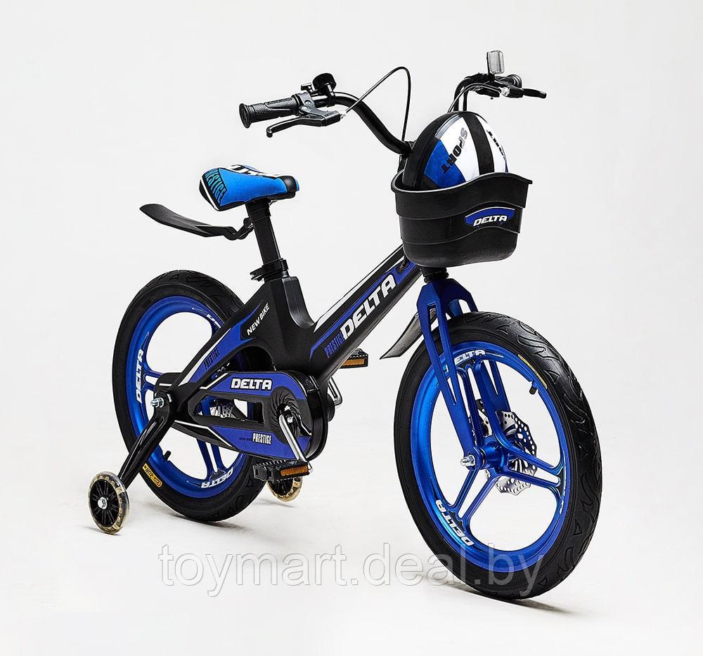 Двухколёсный велосипед - DELTA PRESTIGE, 18" (синий), магниевые колёса - фото 3 - id-p120564295