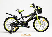 Велосипед двухколёсный - Delta Sport 16" (зелёный/черный)