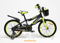 Велосипед двухколёсный - Delta Sport 16" (зелёный/черный)