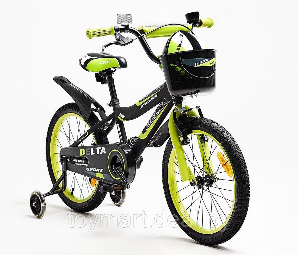 Велосипед двухколёсный - Delta Sport 16" (зелёный/черный) - фото 2 - id-p122137390