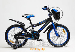 Велосипед двухколёсный - Delta Sport 16" (синий/черный)