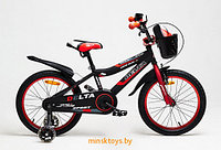 Велосипед двухколёсный - Delta Sport 18" (черный/красный, 2020)