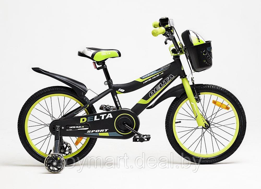 Велосипед двухколёсный - Delta Sport 20" (зелёный/черный) - фото 2 - id-p122137399