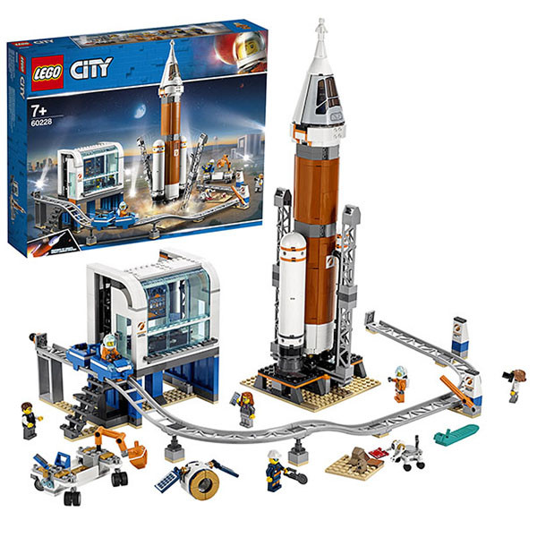 LEGO City 60228 Space Port Ракета для запуска в далекий космос и пульт управления запуском - фото 1 - id-p135182109