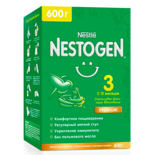 Смесь Nestle Nestogen 3 Premium молочная 600г - фото 1 - id-p131003606