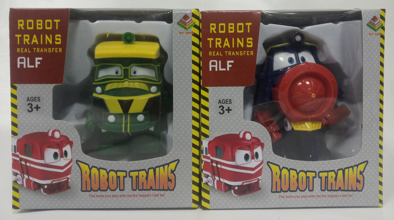 Игрушки трансформеры  Robot Trains  DT-005 Джеффри и Виктор 2 в 1