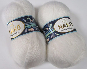 Пряжа Nako Mohair Delicate цвет 6101 белый