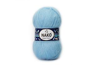 Пряжа Nako Mohair Delicate цвет 6119 голубой