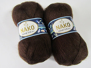 Пряжа Nako Mohair Delicate цвет 6106 коричневый