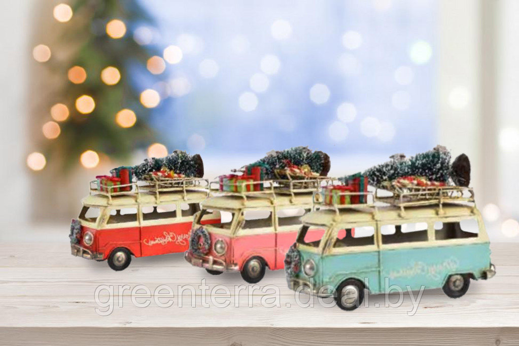 Новогодняя фигурка "Автобус с подарками" [380252] - фото 1 - id-p122853420