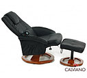 TV-кресло Calviano 92 с пуфом (черное, массаж), фото 3