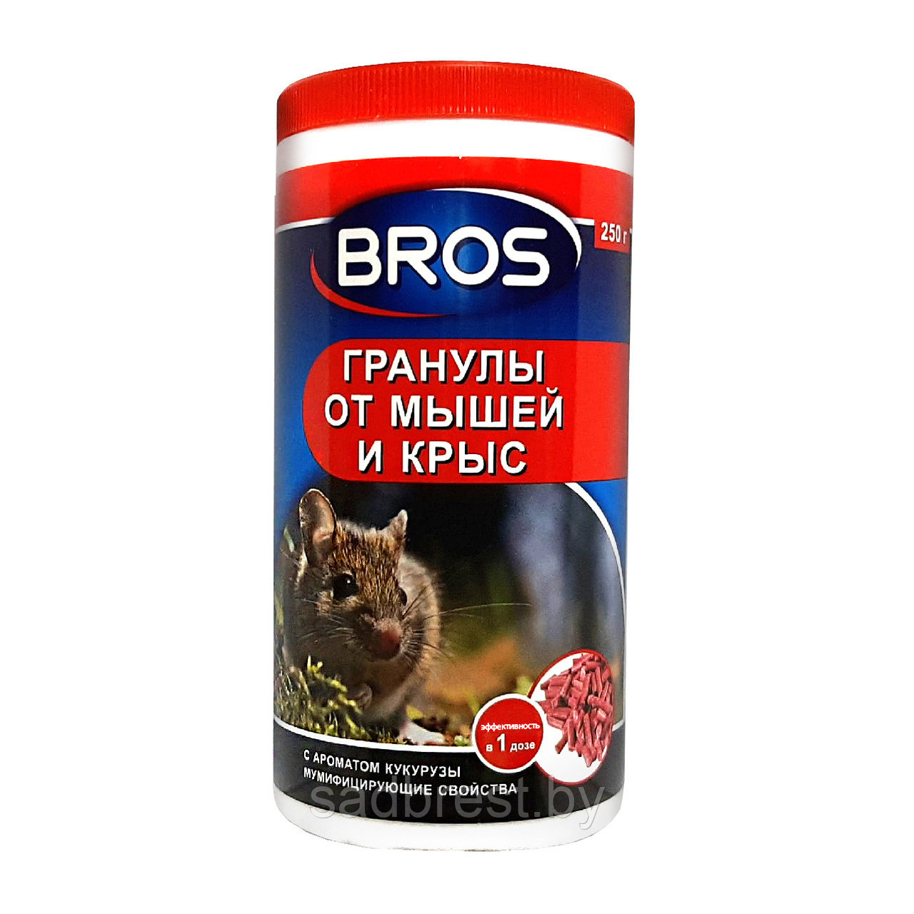 Гранулы от мышей и крыс Брос Bros, 250 гр