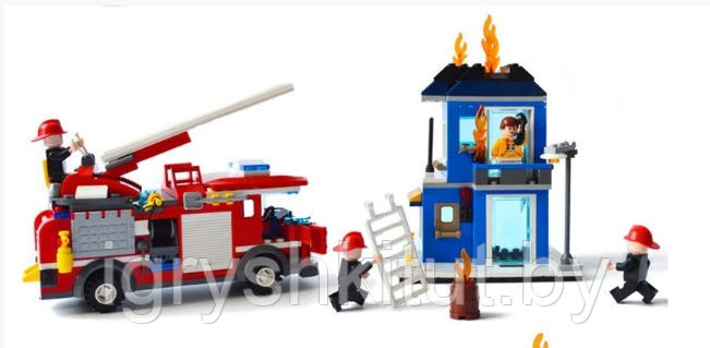 Конструктор Gudi "Пожарная техника", 431 деталь, аналог Lego, арт.9215 - фото 3 - id-p135205860