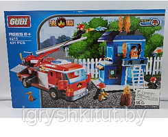 Конструктор Gudi "Пожарная техника", 431 деталь, аналог Lego, арт.9215