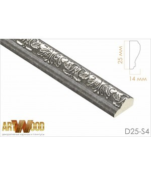 Декоративный молдинг D25-S4 25x14x2400 мм (ВхШхД)