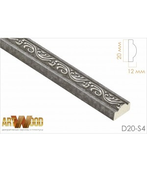Декоративный молдинг D20-S4 20x12x2400 мм (ВхШхД)