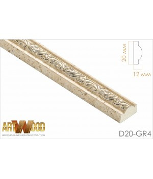 Декоративный молдинг D20-GR4 20x12x2400 мм (ВхШхД) - фото 1 - id-p135213993