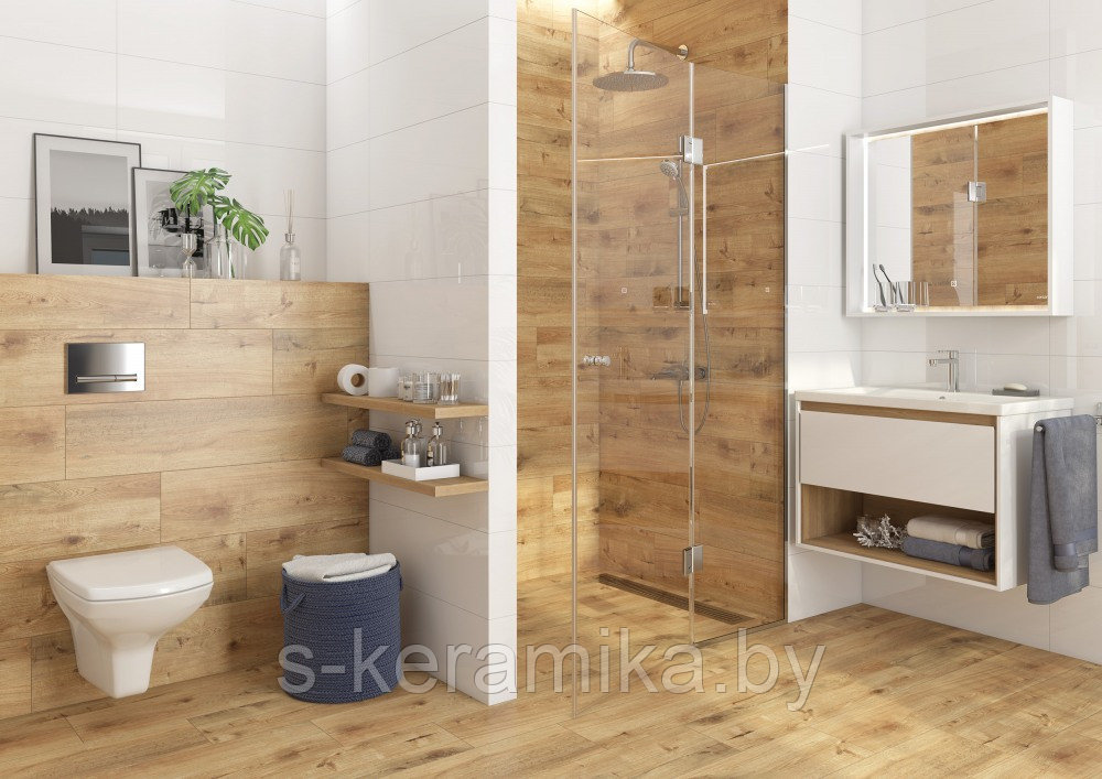 CERSANIT WOOD CONCEPT RUSTIC 22x90 cm Керамогранит для ванной ЦЕРСАНИТ ВУД КОНЦЕПТ РУСТИК