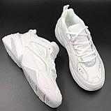 Кроссовки женские Nike Tekno натуральная кожа/ белые/ повседневные/ подростковые, фото 2