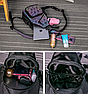 Светящийся рюкзак-сумка Хамелеон, светоотражающий неоновый мини рюкзак Геометрия, фото 3