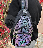 Светящийся рюкзак-сумка Хамелеон, светоотражающий неоновый мини рюкзак Молния, фото 3