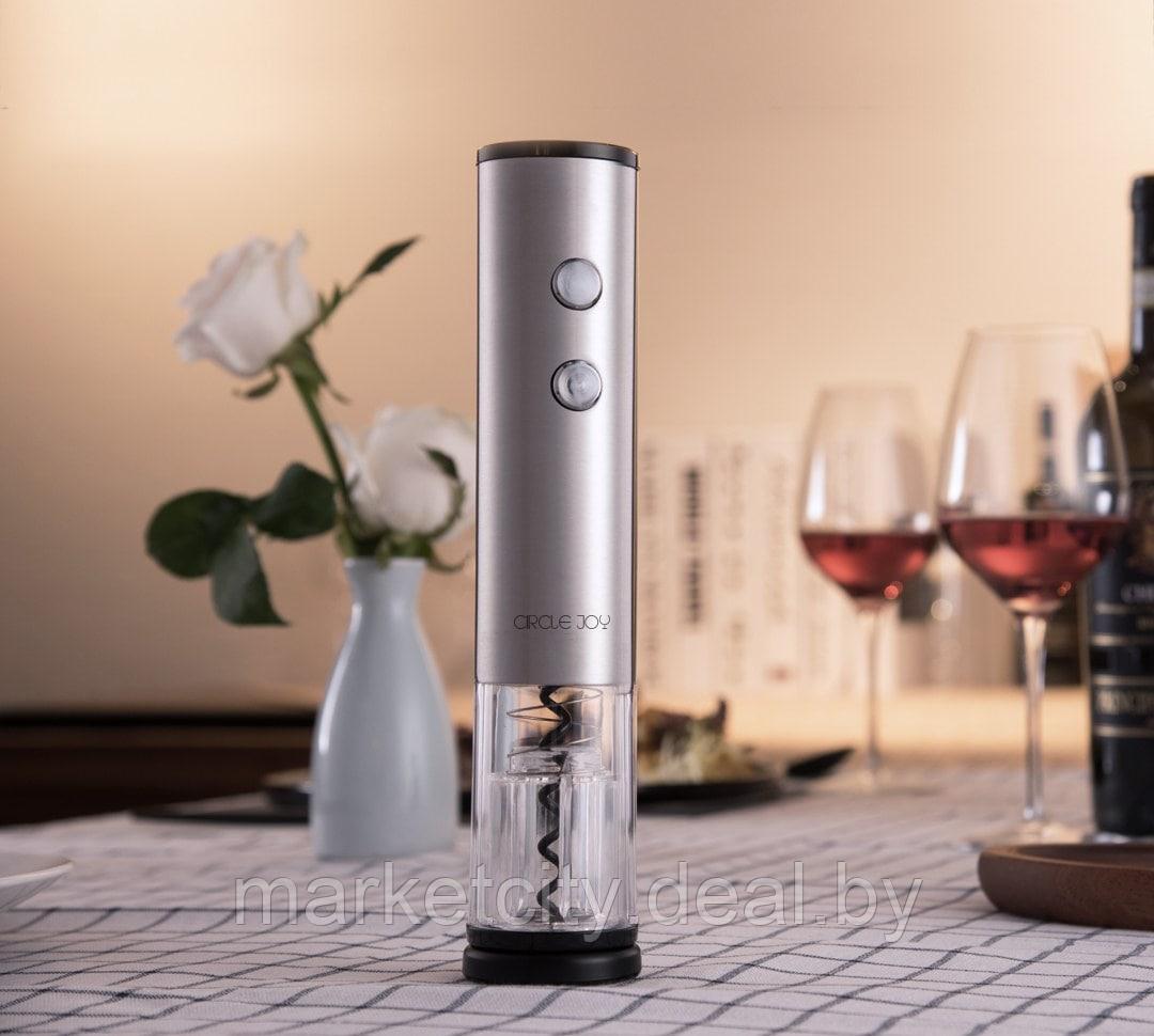 Электро штопор-открывалка для вина Xiaomi Circle Joy Round Stainless Steel Electric Wine Opener CJ-EKPQ01 - фото 2 - id-p135309968