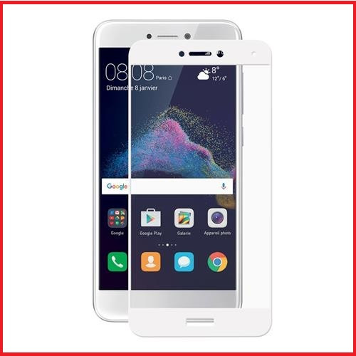 Защитное стекло Full-Screen для Huawei P8 lite 2017 / honor 8 lite / Pra-La1 (5d-9d с полной проклейкой) белый