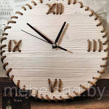 Часы настенные из дерева "Рустик №1" - фото 1 - id-p135333213