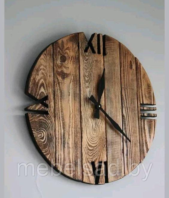 Часы настенные из дерева "Рустик №6"