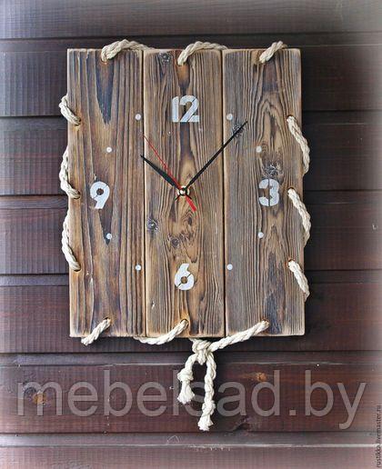 Часы настенные из дерева "Рустик №7"