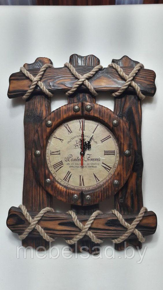 Часы настенные из дерева "Рустик №8"