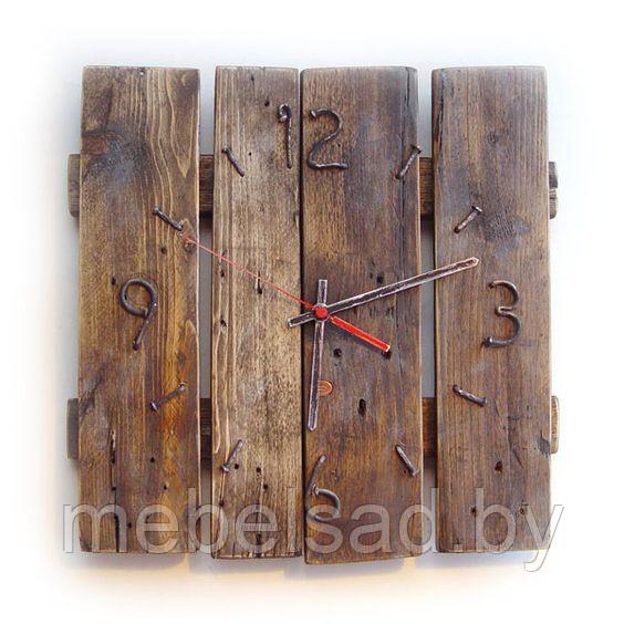 Часы настенные из дерева "Рустик №9"