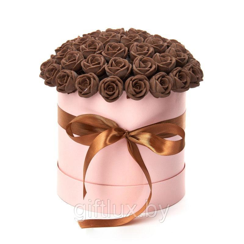 Набор подарочный "Шоколадное настроение"в круглой коробке ( 31 шт),19*23 см шоколадный - фото 1 - id-p135333404