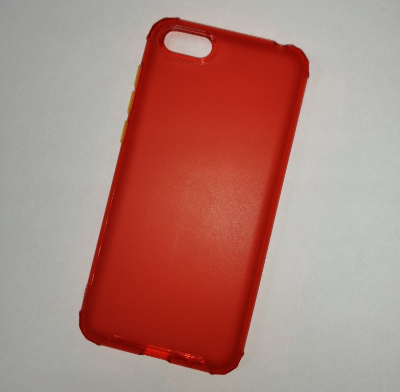 Чехол-накладка JET для Huawei Y5 Lite (силикон) красный прозрачный усиленный