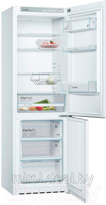 Холодильник с морозильником Bosch KGV36XW21R - фото 5 - id-p135300834