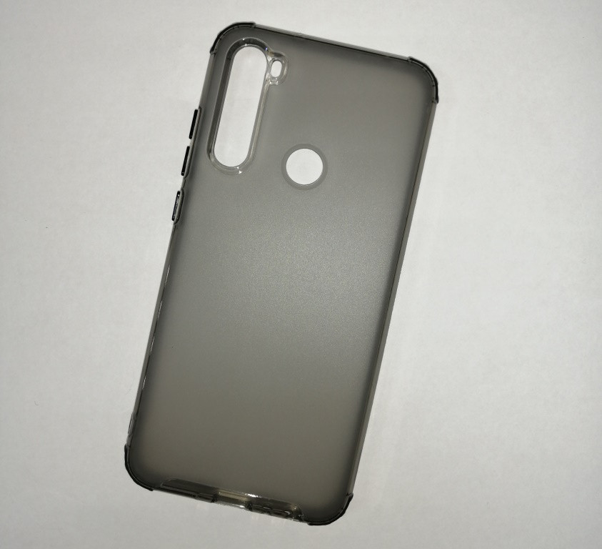 Чехол-накладка JET для Xiaomi Redmi Note 8 (силикон) темно-серый прозрачный усиленный