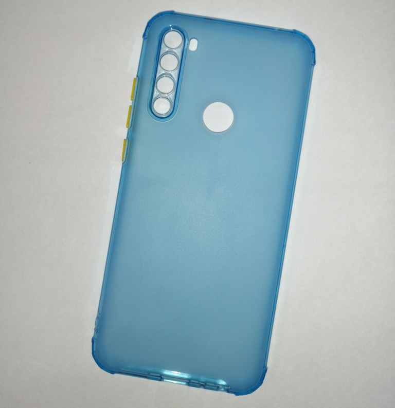 Чехол-накладка JET для Xiaomi Redmi Note 8T (силикон) голубой прозрачный с защитой камеры