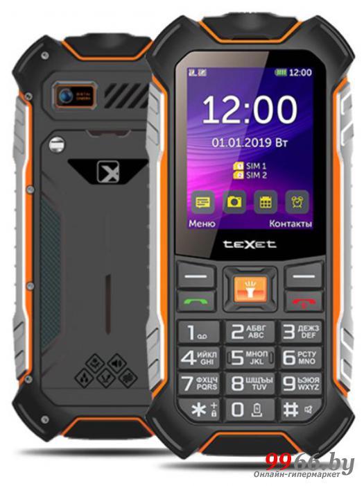 Кнопочный сотовый телефон teXet TM-530R черный мобильный защищенный ударопрочный противоударный