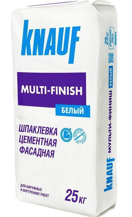 Шпатлевка Мульти-финиш Кнауф белая цементная 25кг, РФ