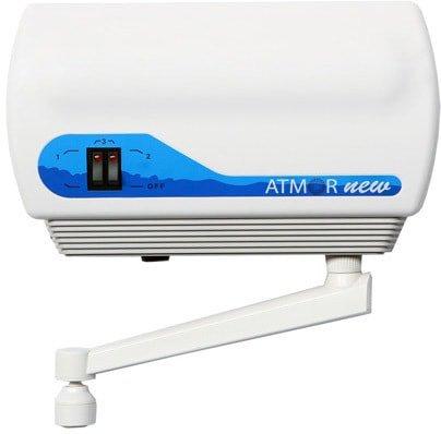Проточный электрический водонагреватель-кран Atmor New 5 кВт кран
