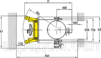 Бочкокантователь YTD-35 (бочкоопрокидыватель) для склада, СТО. - фото 2 - id-p10000904