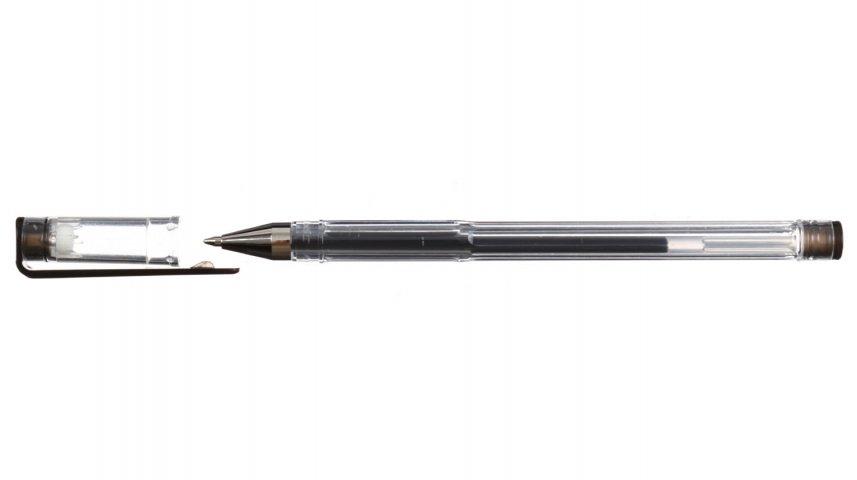Ручка гелевая Office Space корпус прозрачный, стержень черный - фото 1 - id-p135388071