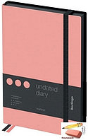 Ежедневник недатированный А5 Berlingo Instinct, черный/розовый фламинго, с резинкой