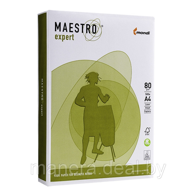 Бумага Maestro Expert, 80г\м А4, 500л - фото 1 - id-p13965558