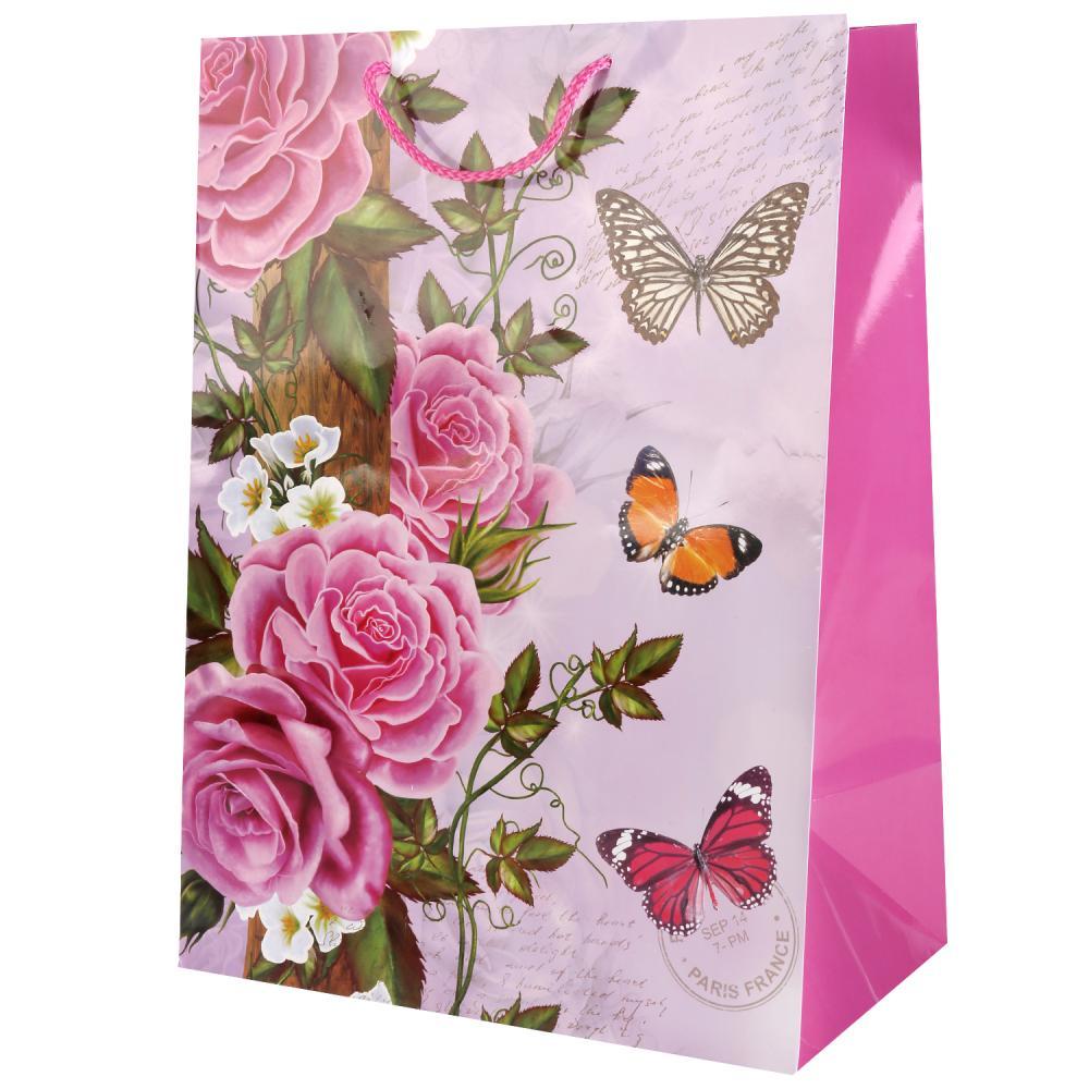 Подарочный пакет "Цветы и бабочки" - фото 3 - id-p135419581